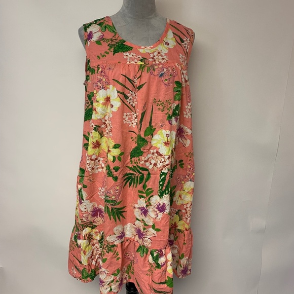 Anthony Richards Dresses & Skirts - Anthony Richards SZ 0/S vintage floral caftan dress ruffle lounge wear casual